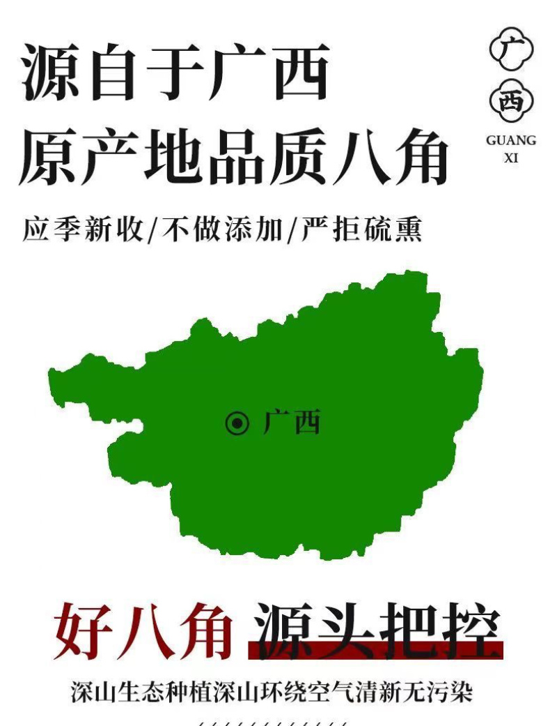 广西六万山大红无硫八角，自家种植