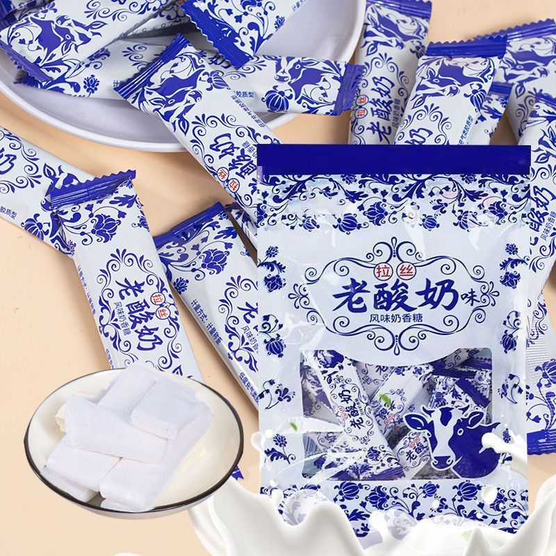 老酸奶风味软糖拉丝糖网红零食支持一件代发
