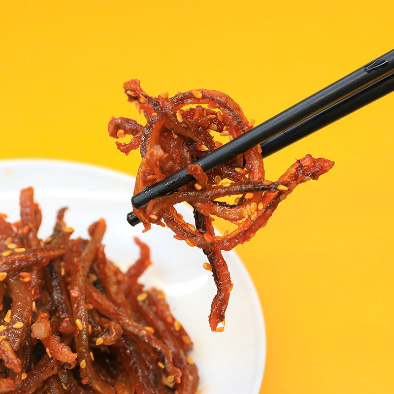 鳗鱼丝500g蜜汁香辣即食小鱼仔休闲零食解馋鱼丝北海特产甜辣