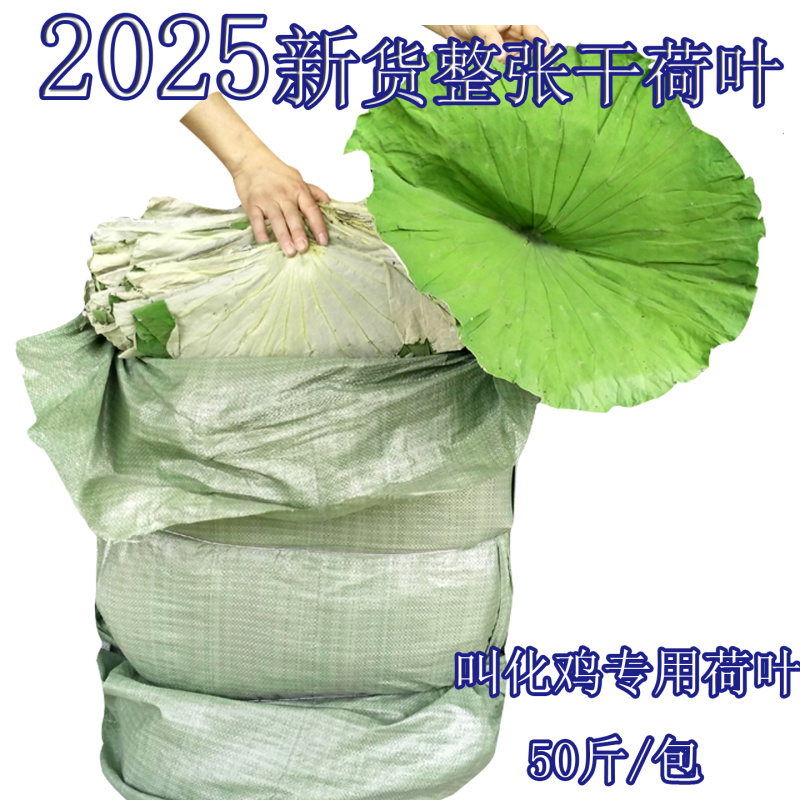 2025年整张新荷叶干荷叶叫化鸡专用荷叶莲叶荷叶茶50斤