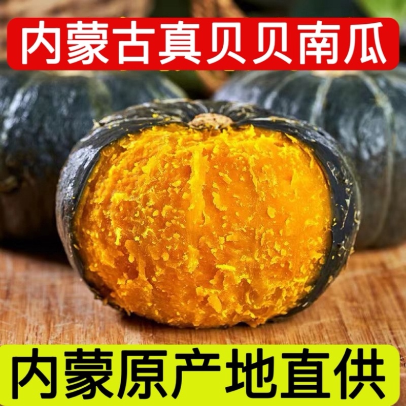一件代发内蒙古贝贝南瓜产地直发板栗贝贝南瓜粉糯香甜