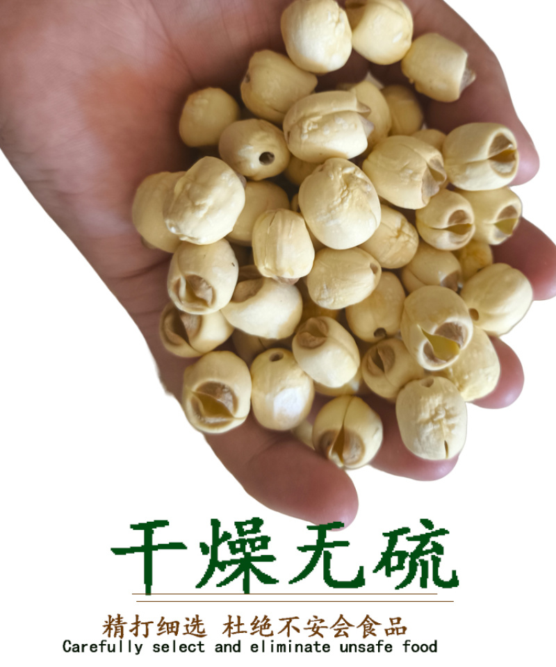 2025新莲子干货500g去芯正宗纯手工白莲江西石城特