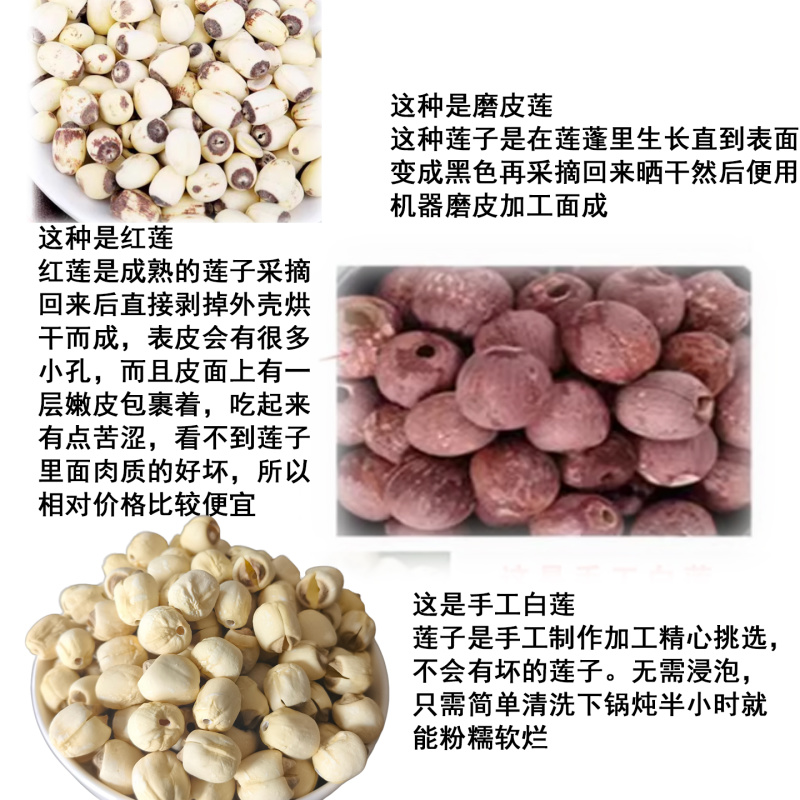 2025新莲子干货500g去芯正宗纯手工白莲江西石城特