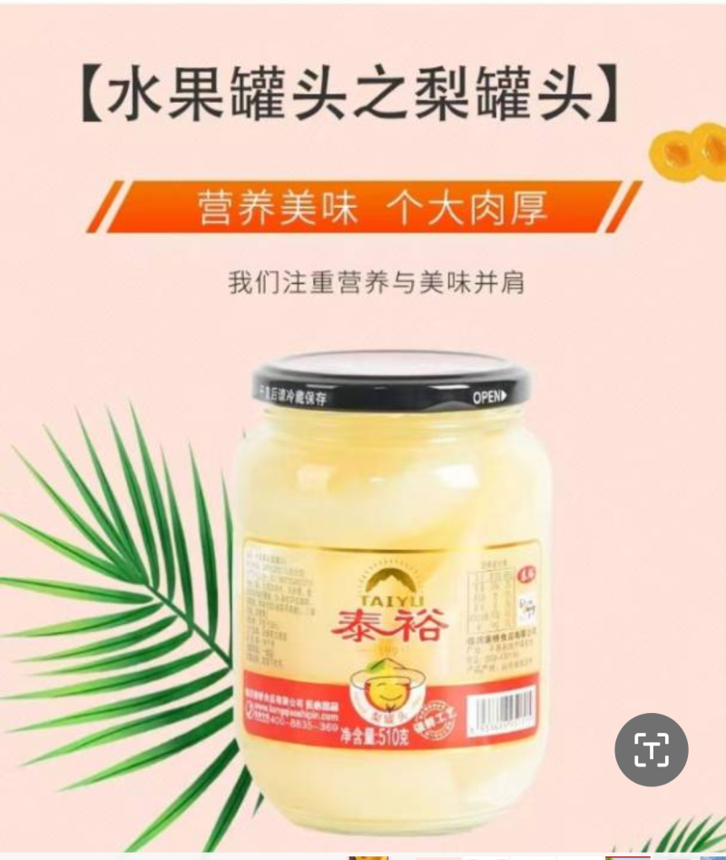 厂家发货黄桃罐头510克/24瓶装，支持一件代发