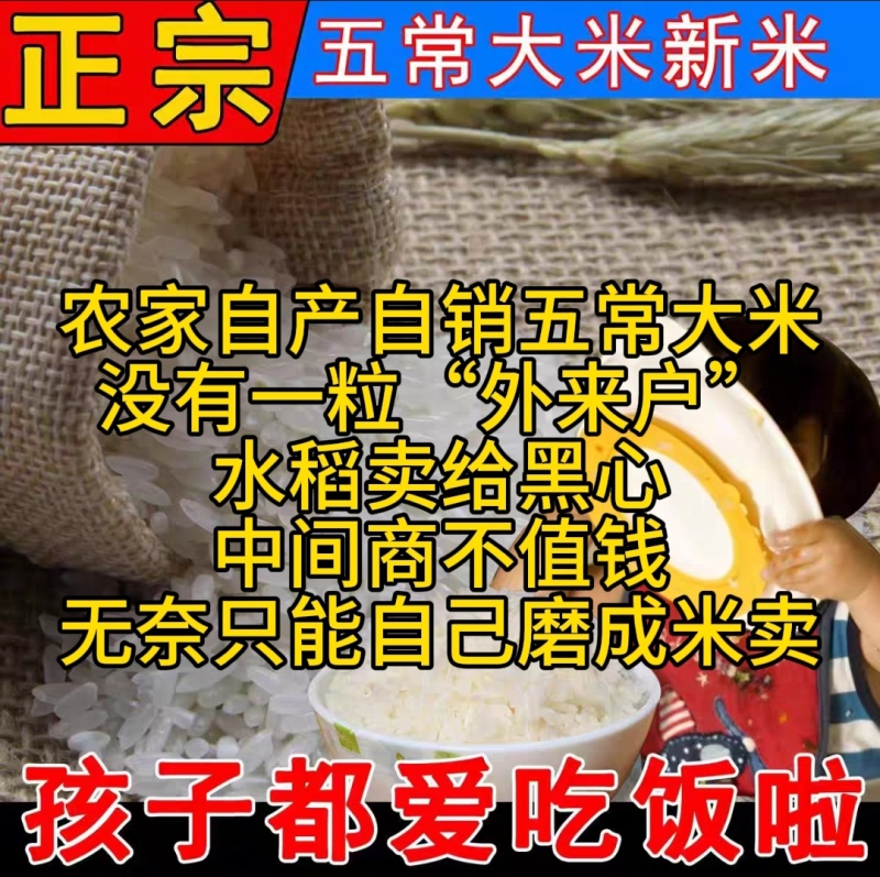 农家自产自销五常大米稻花香二号