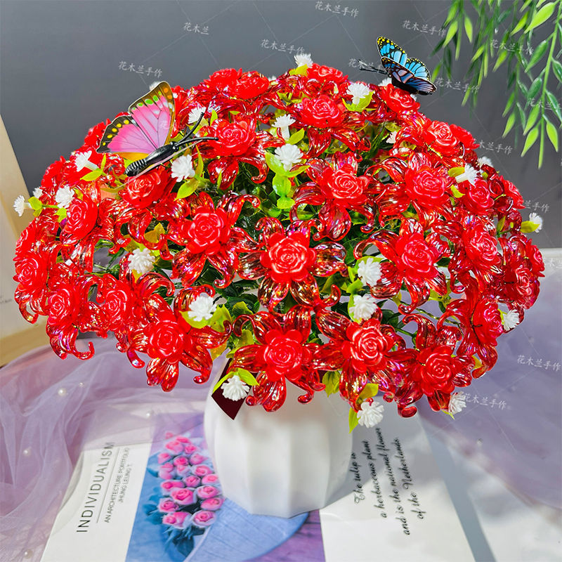 新款60朵卷心玫瑰手工DIY材料包手工制作手工