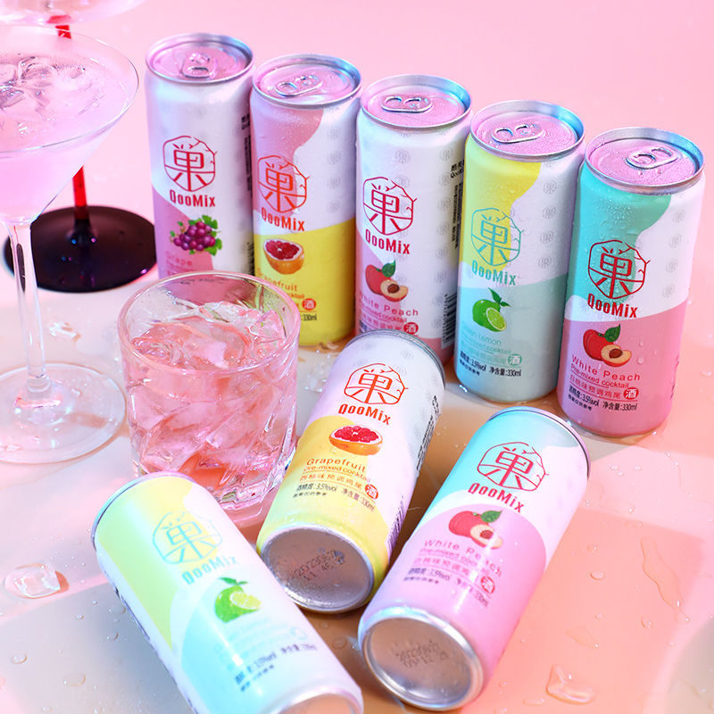 鸡尾酒微醺330ml*8易拉罐洋酒果酒味甜酒少女学生酒整箱批