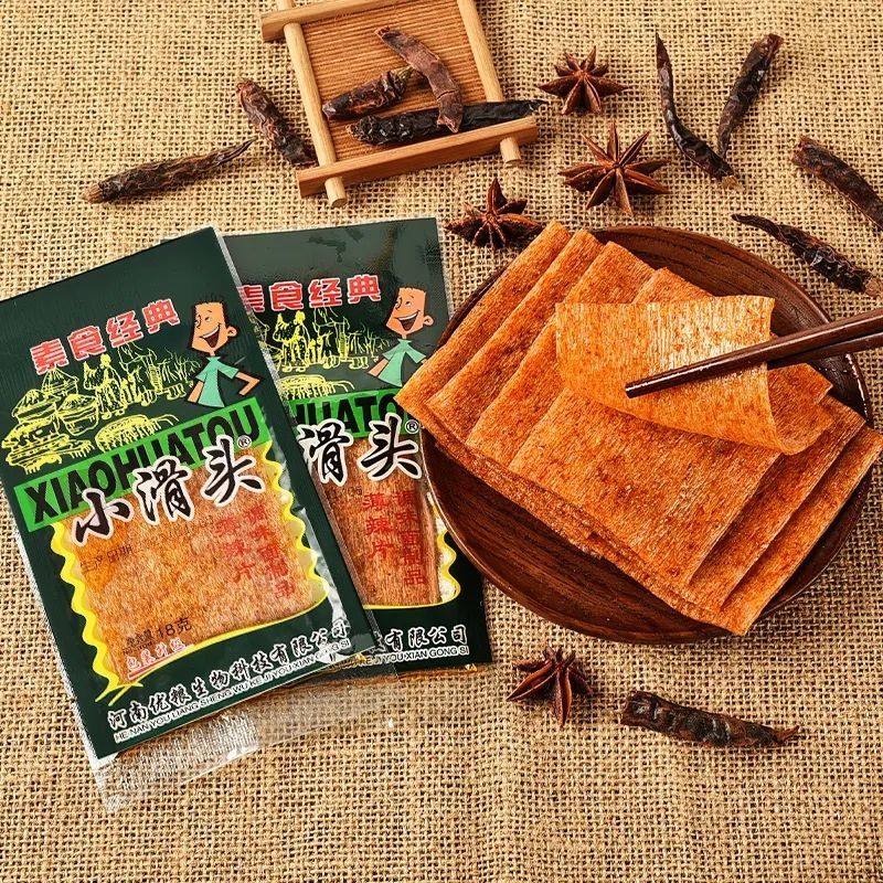 小滑头辣条麻辣豆皮老式大辣片8090后儿时怀旧零食小吃的休闲