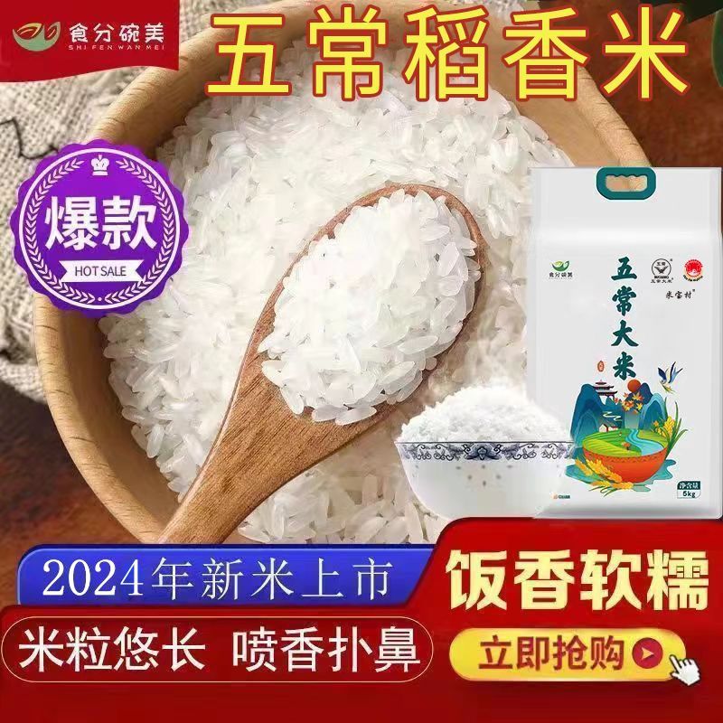 五常稻香大米东北大米真空包装10斤20斤大米批发长粒香大米新