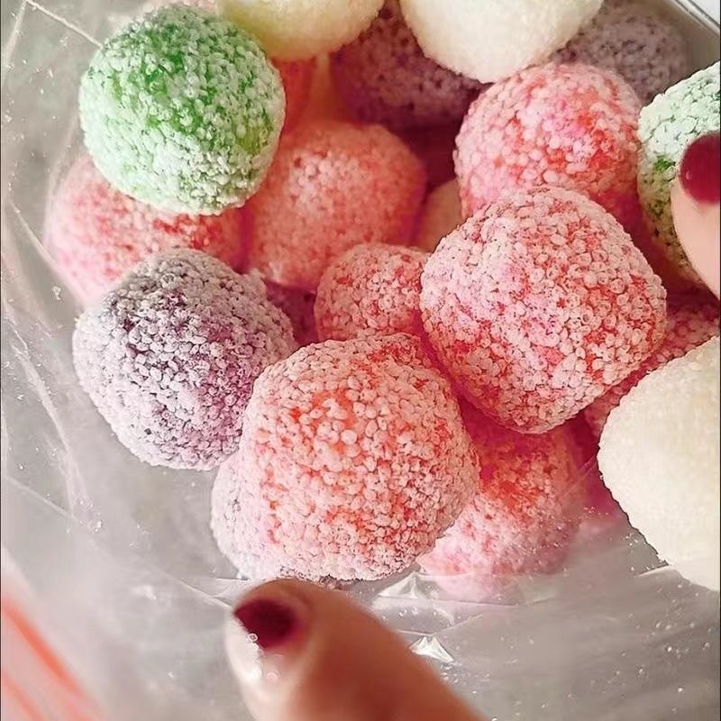 彩虹糖做老款糖果原料七彩爆米花摆摊冒烟冰淇淋原料彩虹爆米批发