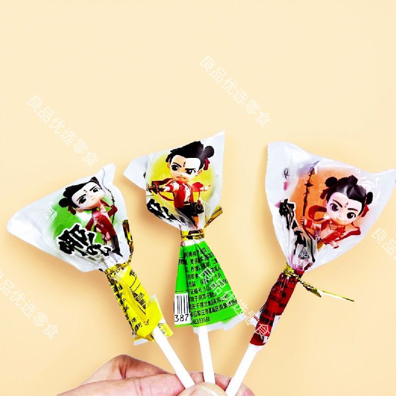 哪吒棒棒糖水果味硬糖网红高颜值儿童节六一礼物糖果批发休闲零食