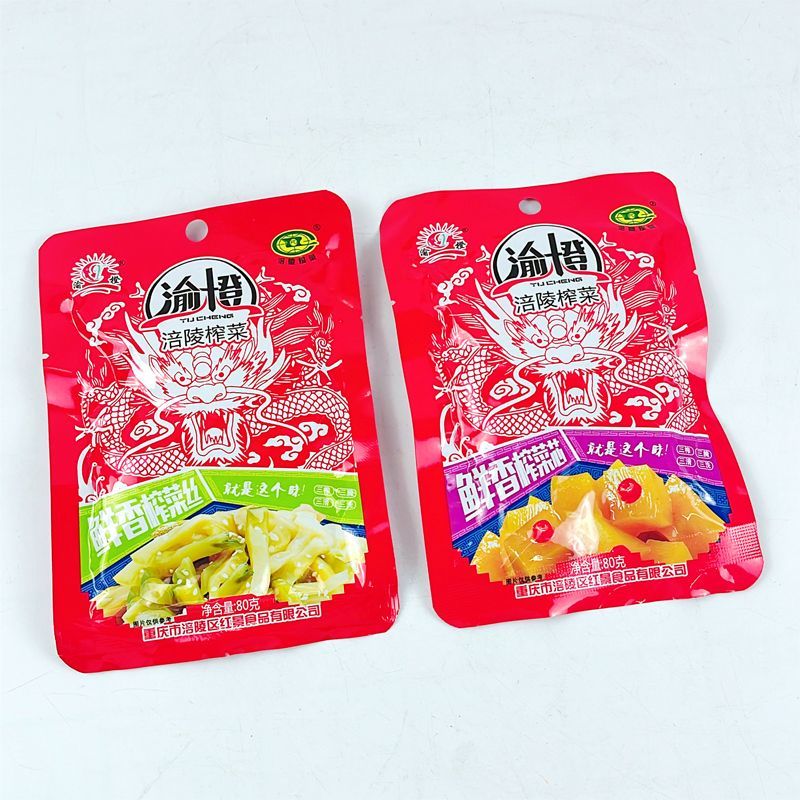 渝橙涪陵榨菜80g袋装榨菜丝咸菜下饭菜配粥