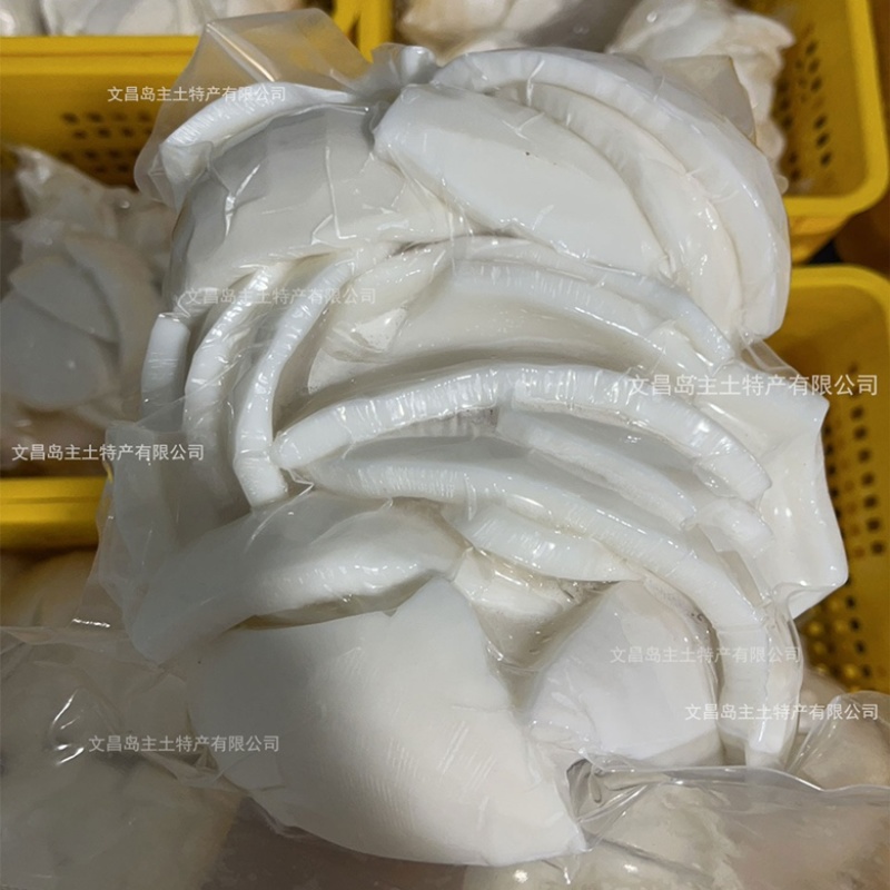 海南鲜老椰肉，精洗货，真空袋包装后速冻保鲜（空运/冷链）厂销