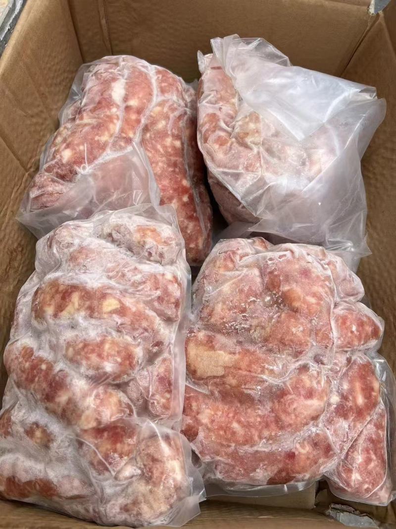 龙大猪肉肠20斤一件，4袋，5斤纯肉肠，动物肠衣