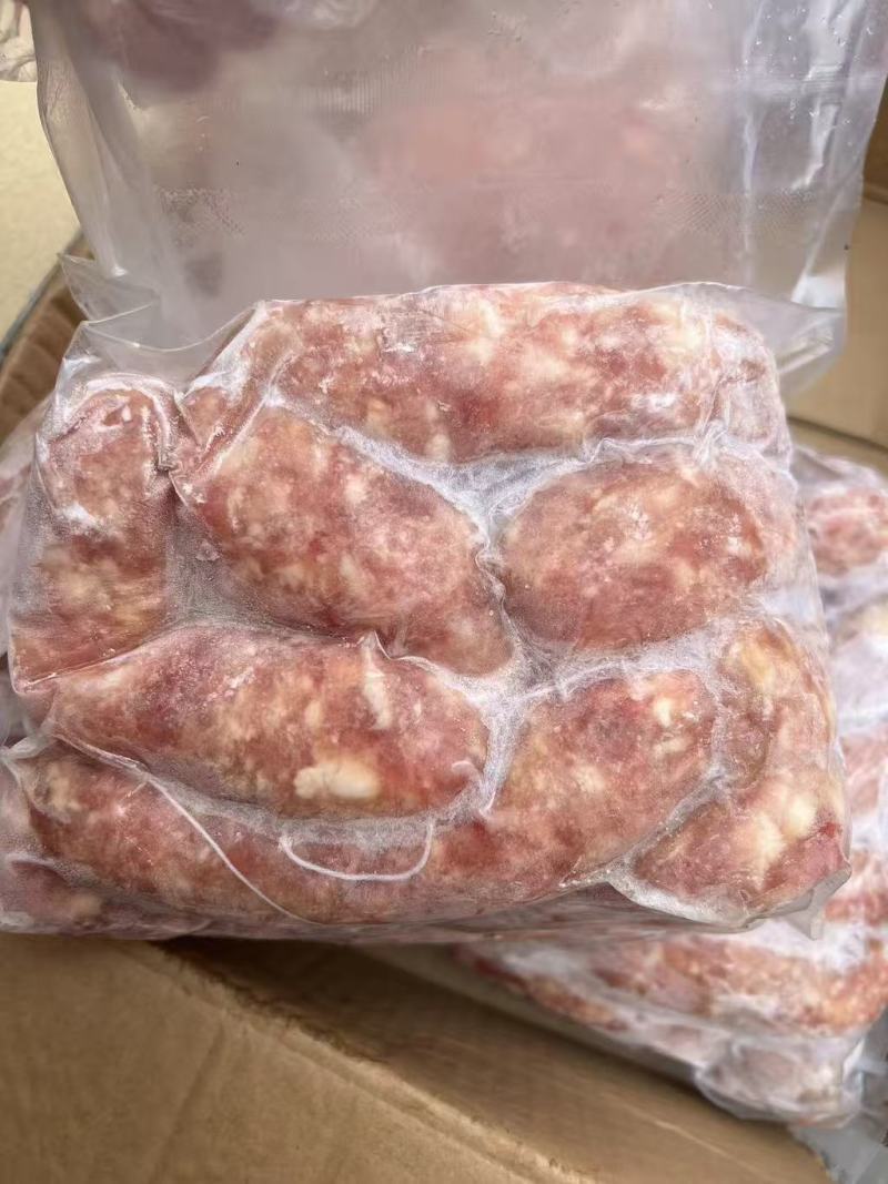 龙大猪肉肠20斤一件，4袋，5斤纯肉肠，动物肠衣