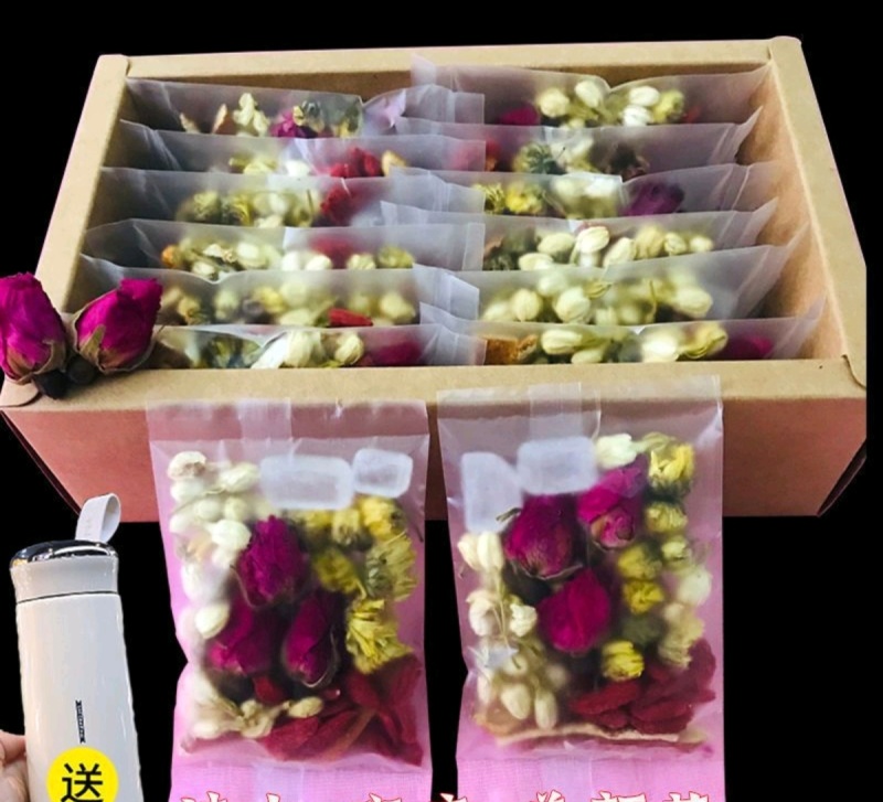 玫瑰花茶独立包装美容养燕新芽，玫瑰花茶枸杞陈皮冰糖