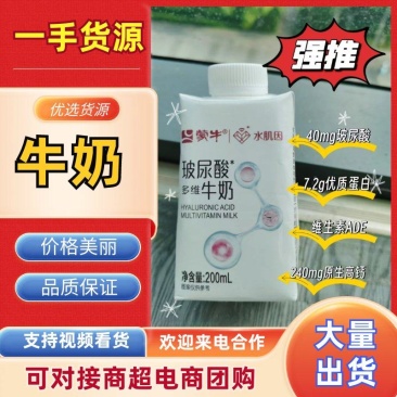 【实力商家】精品蒙牛水肌玻尿酸牛奶营养美味对接商超