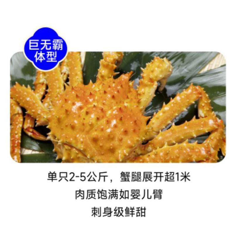 精选黄金帝王蟹生冻棕帝王蟹鲜活速冻海鲜特大皇帝蟹冻品冷