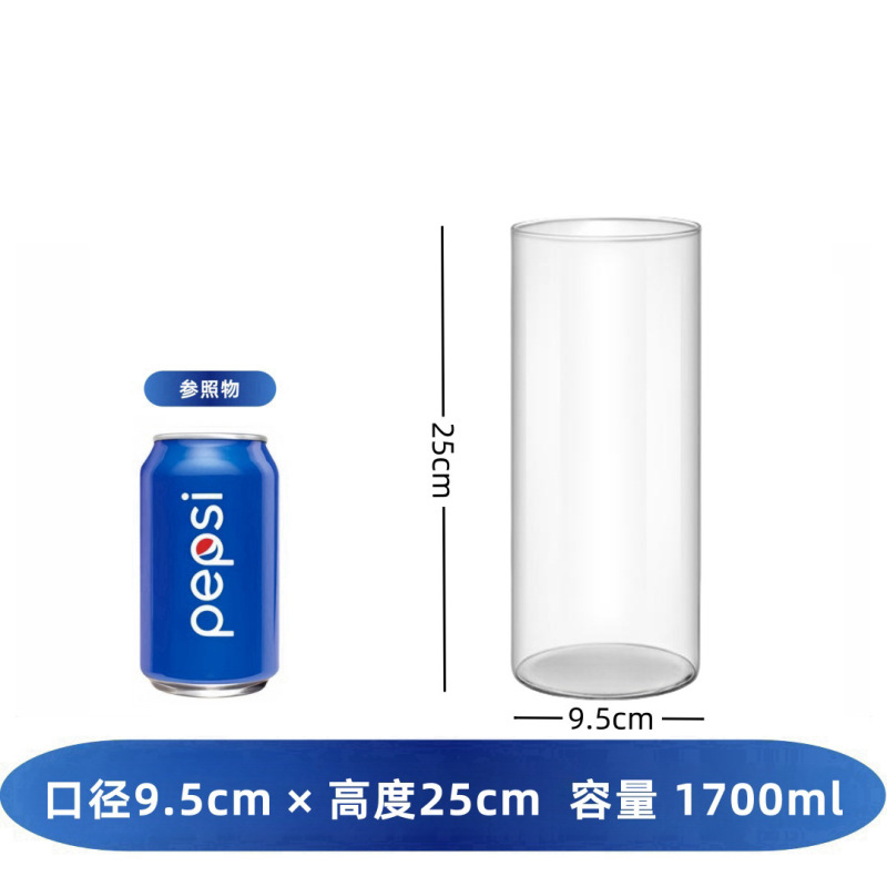 热销透明圆柱直筒玻璃花瓶欧式简约玻璃花插花瓶