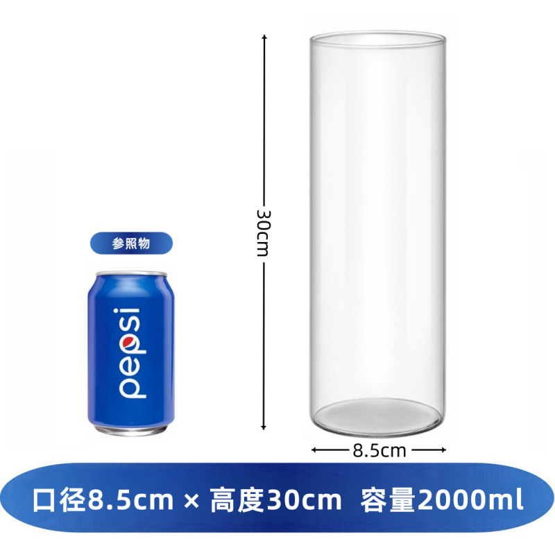 热销透明圆柱直筒玻璃花瓶欧式简约玻璃花插花瓶