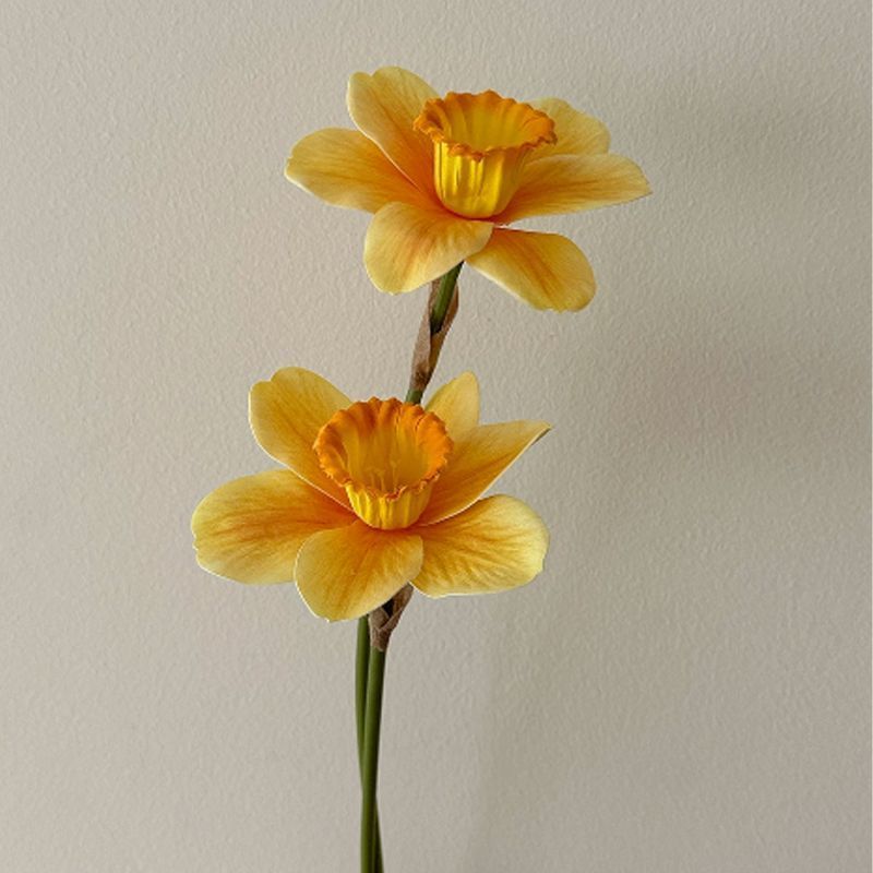 高级仿真花水仙花ins假花仿真花摆设装饰摆件客厅餐桌花束拍照