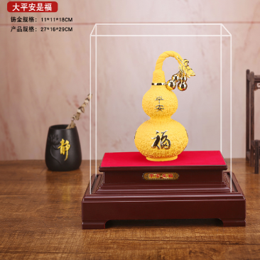 绒沙金葫芦摆件，客厅酒店大堂，会所装饰摆件，会销礼品定o