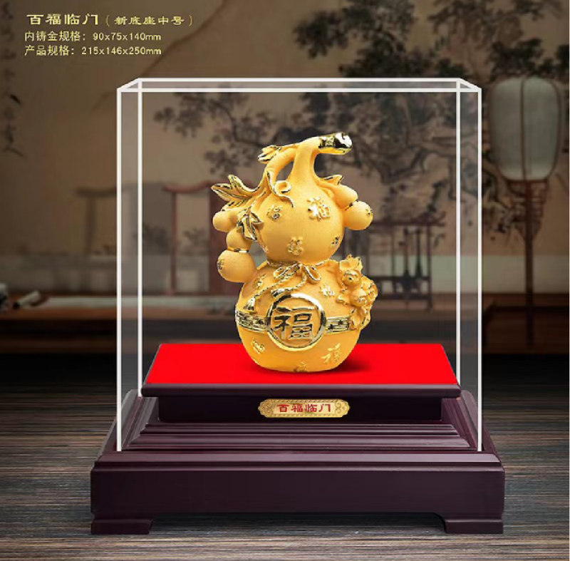 绒沙金葫芦摆件，客厅酒店大堂，会所装饰摆件，会销礼品定o