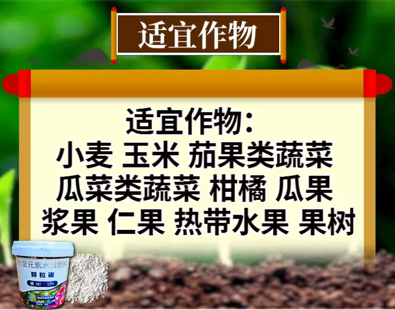 奥丰颗粒硼缓释肥促花促果提高座果率防裂增重农用撒施底肥