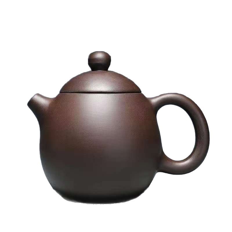 纯手工正宗紫砂壶原矿老紫泥龙蛋壶茶具大容量泡茶壶单壶茶壶。