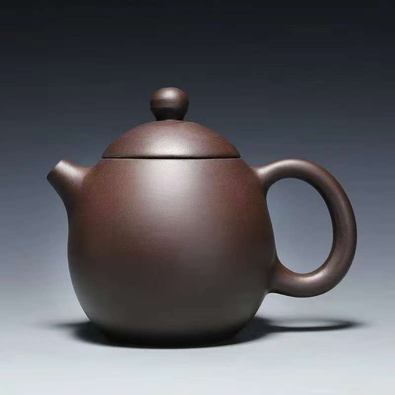 纯手工正宗紫砂壶原矿老紫泥龙蛋壶茶具大容量泡茶壶单壶茶壶。