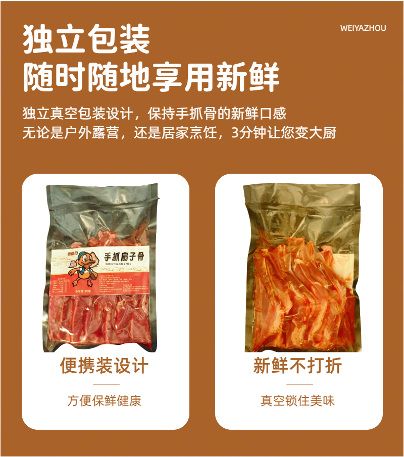 【手抓扇子骨】原切小骨多肉酒宴席商用批发厂家直发