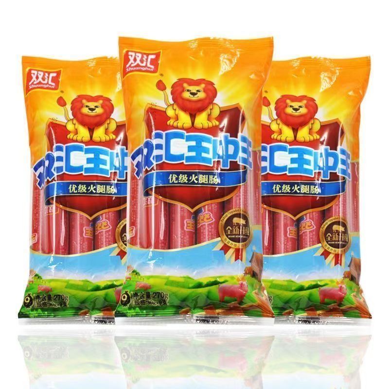 双汇王中王270g袋装优级火腿肠休闲零食小吃泡面搭档即食香肠