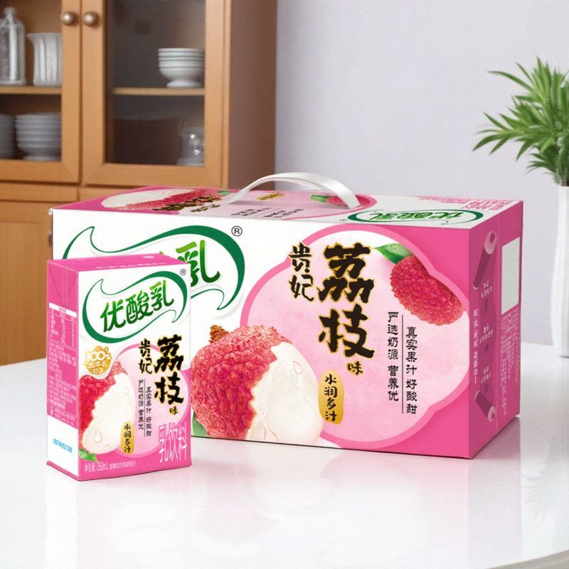 伊利优酸乳250ml24盒AD钙原味草莓蓝莓一件代发包邮