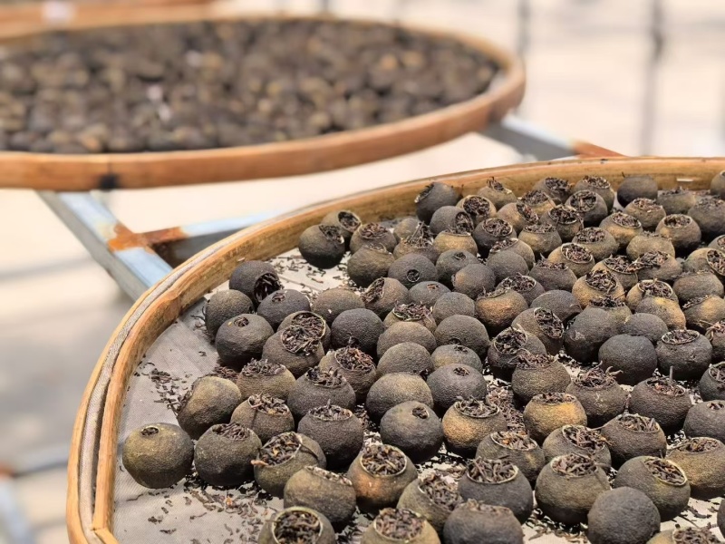 小青柑茶，桔子红茶，原产地小青柑橘茶叶，功夫茶叶。