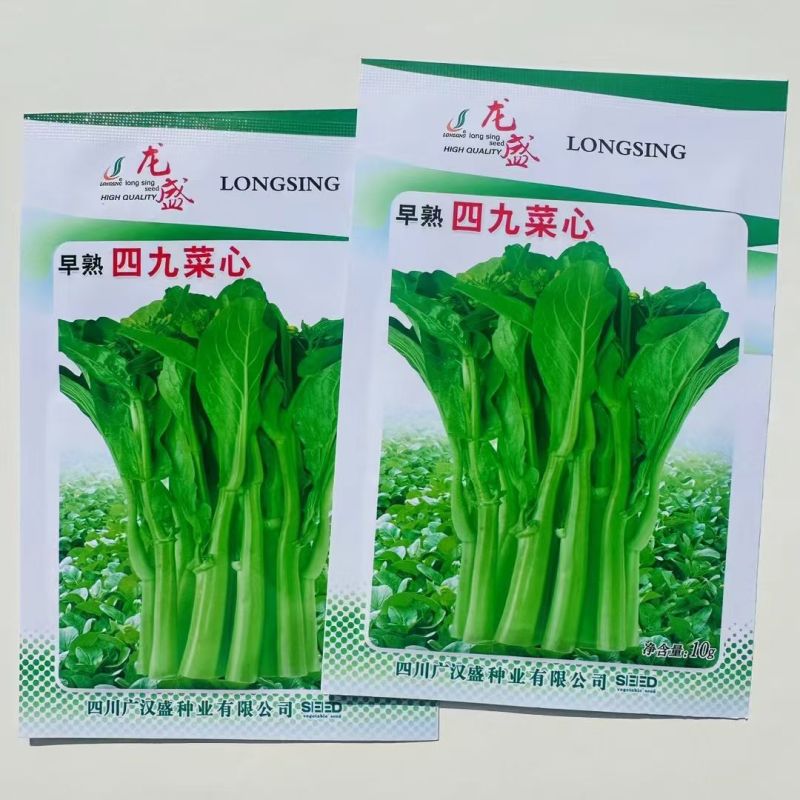 龙盛早熟四九菜心种子早熟青菜心种籽口感脆甜苔色翠绿