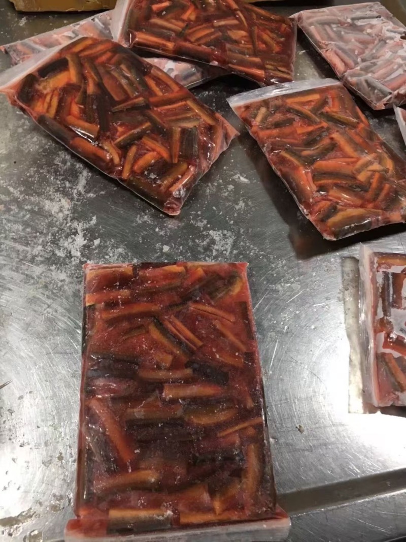 鲜活生猛现杀速冻黄鳝段，大量批发，自家工厂生产一手货源，