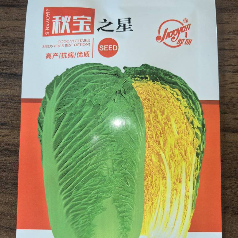 秋宝之星大白菜种子黄心白菜种籽内叶黄帮绿色