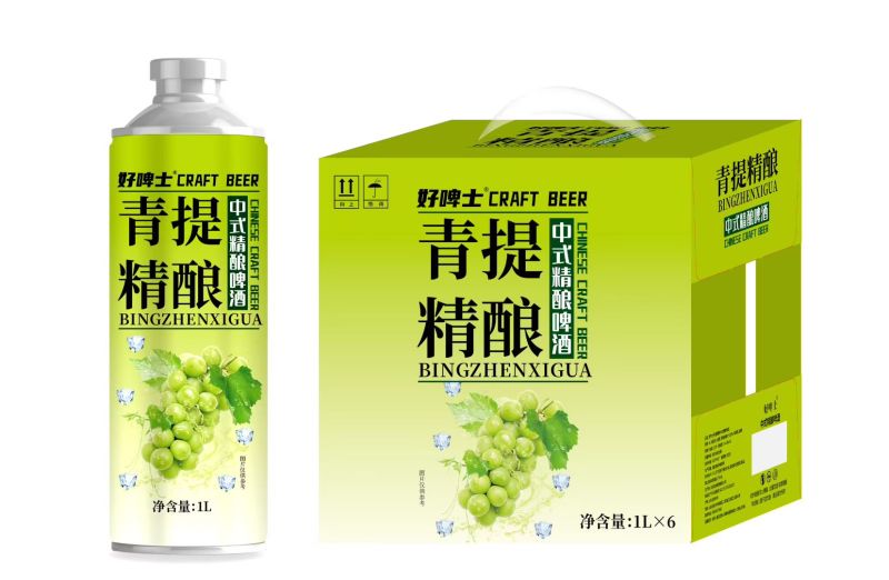 新疆奶皮子啤酒，750毫升4罐礼盒装，750*6罐标箱。