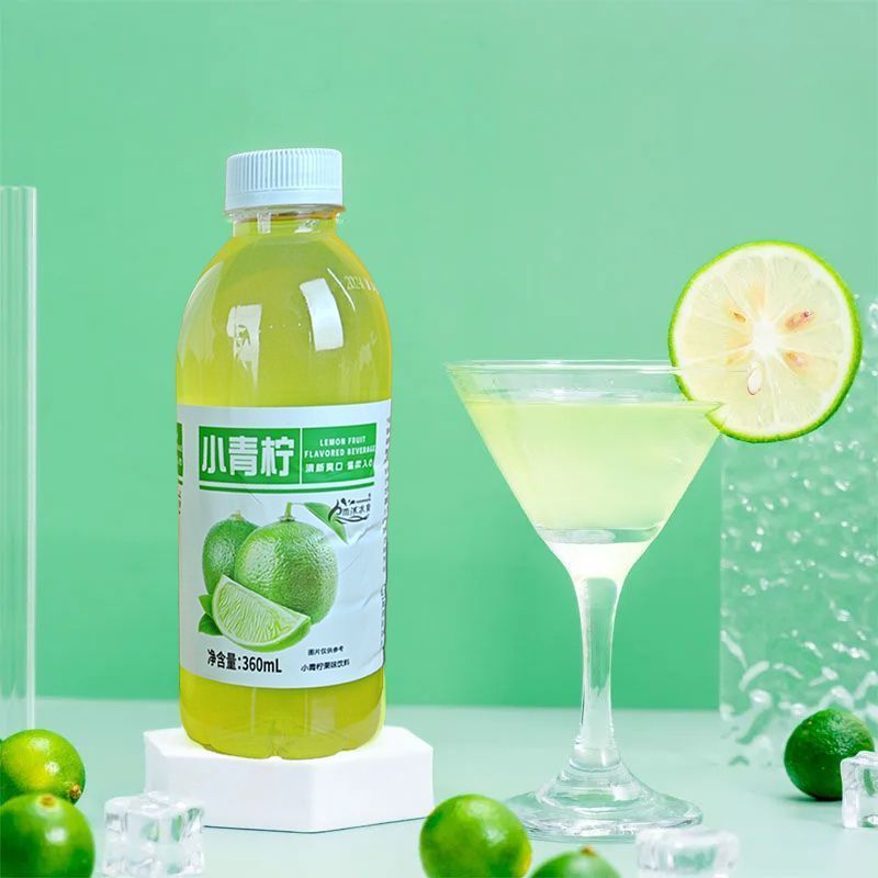 商超推荐360ml/小青柠果汁饮料清香柠檬果味饮品低脂整箱便