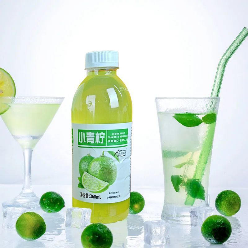 商超推荐360ml/小青柠果汁饮料清香柠檬果味饮品低脂整箱便