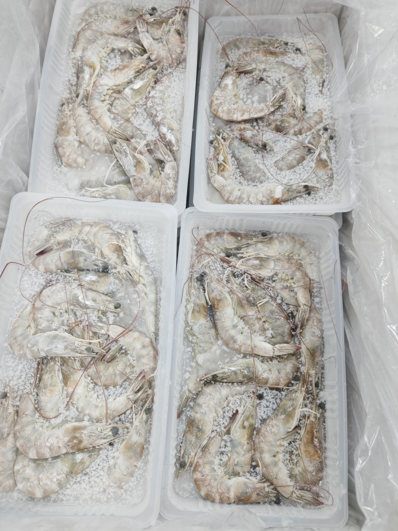 国产南美白对虾，去冰净重190g/盒，11-16条