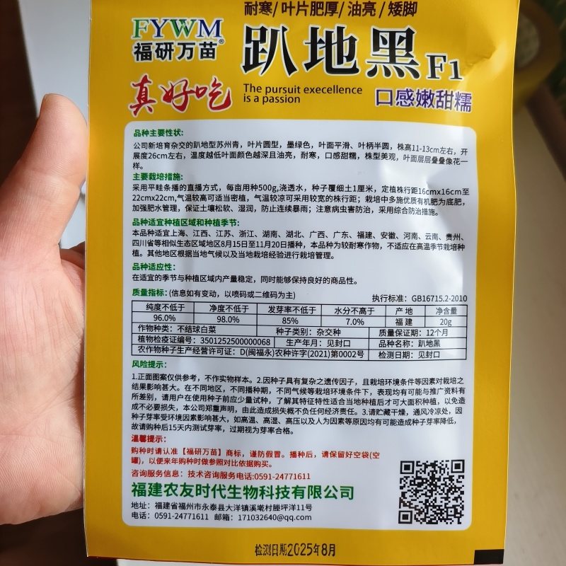 特矮苏矮脚青梗菜种子油亮苏州青种籽高产耐寒耐冻黑亮青菜种