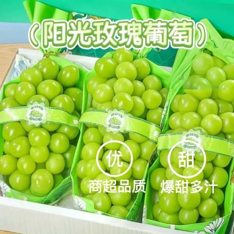 阳光玫瑰葡萄，宿迁阳光玫瑰大量供应，颗粒大糖份高质量保证