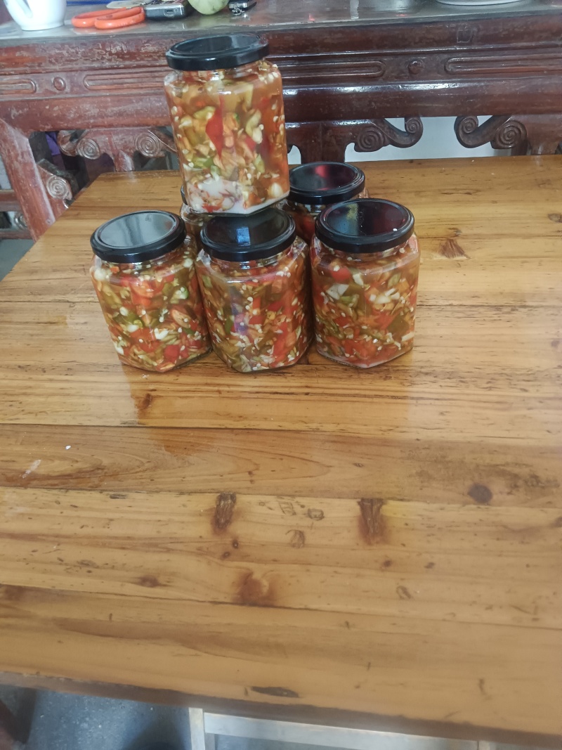 自家种的辣椒系列，手工剁椒，辣酱