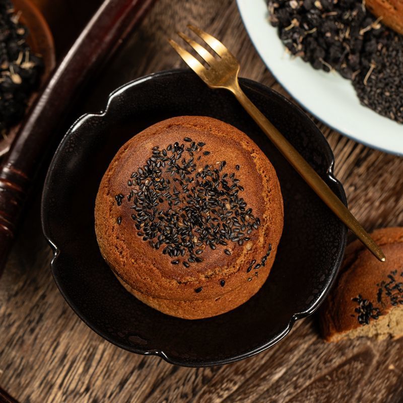 山西特产传统糕点早餐五黑饼黑芝麻杂粮饼500