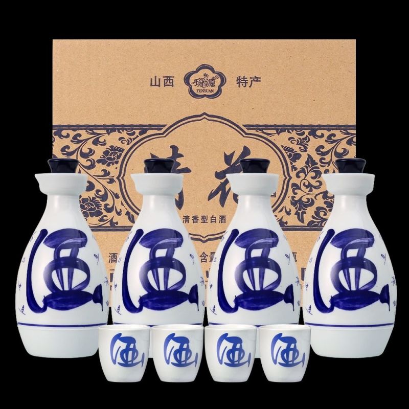 山西杏花村清香型白酒53度1X4装248毫升