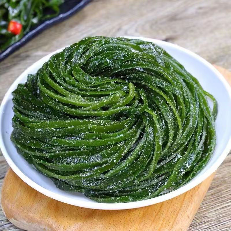 绿海带丝少盐新鲜货盐渍批发商用凉拌菜整箱