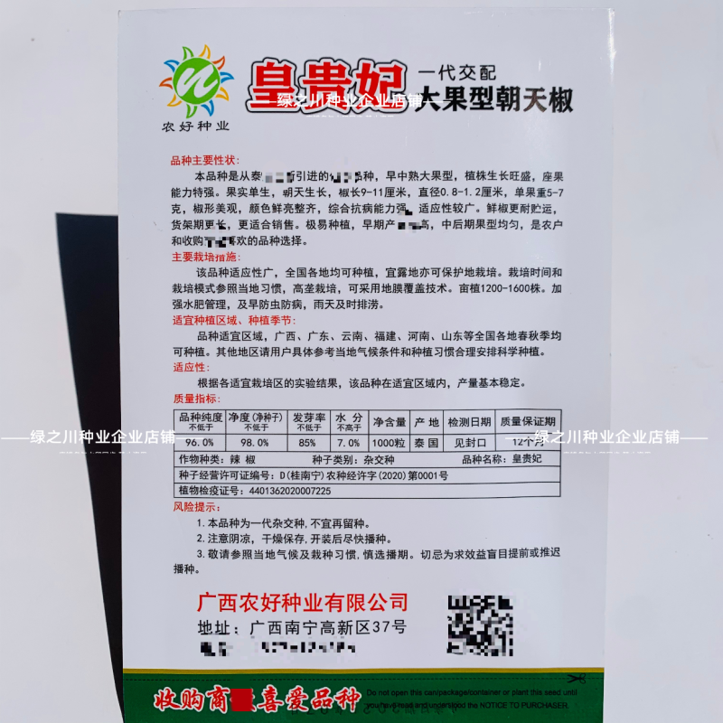 皇贵妃朝天椒种子大果型正宗朝天椒种籽高产抗病单生小米辣椒