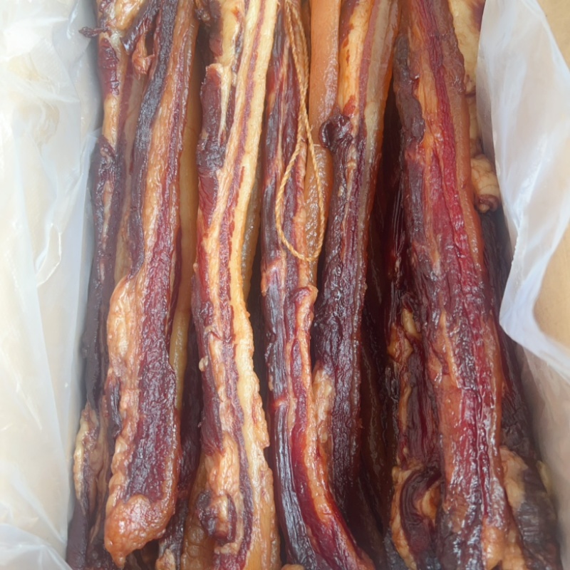 中山黄圃腊肉腊肠地摊电商批发无皮腊肉有皮腊肉精品五花腊肉