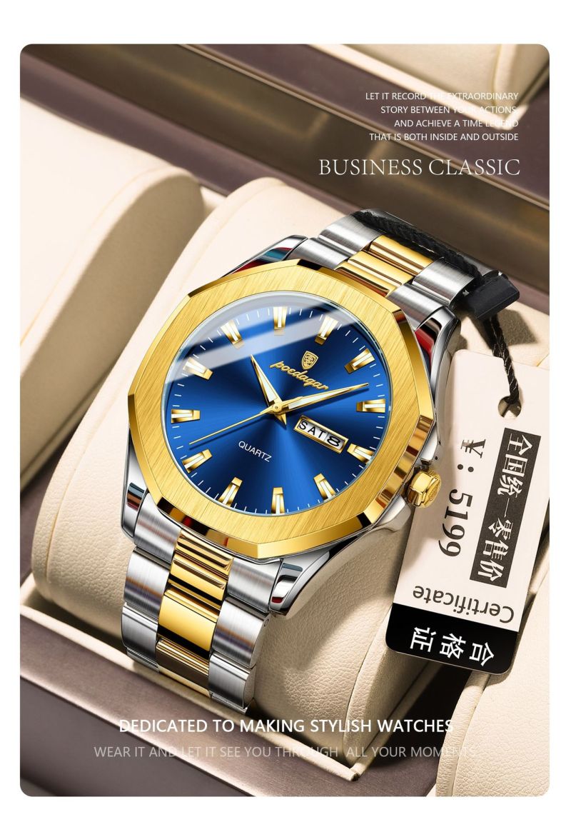 批发零售瑞士品牌防水夜光新款男士超薄石英表直播**一件代发